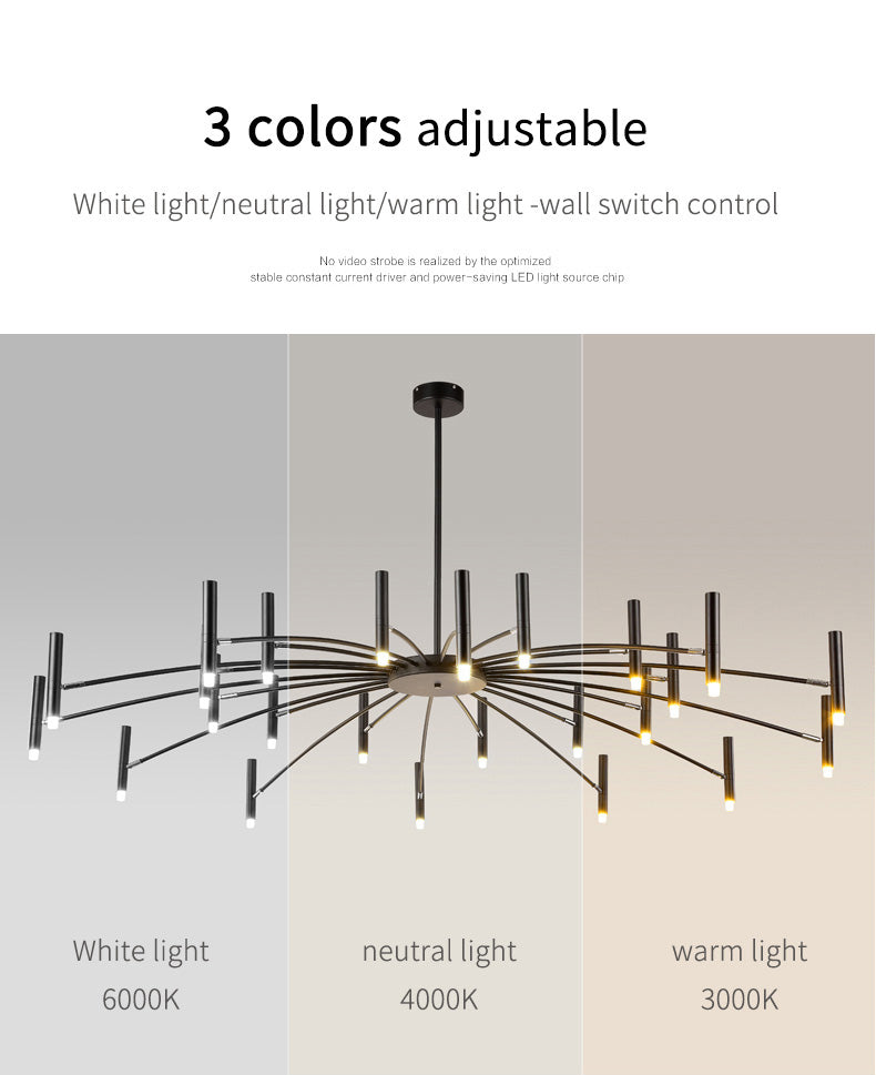 Contemporary Interior Lighting LED Chandelier Modern Ceiling Light Fixture For Luxury Loft Apartment Living Room Architectural Lighting Design