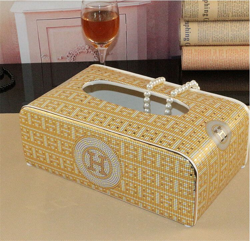 Elegant Vintage Luxury Ceramic Tissue Box Holder Serviette Paper Towel Box Holder For Home Office Hotel Living Room Bathroom Decor