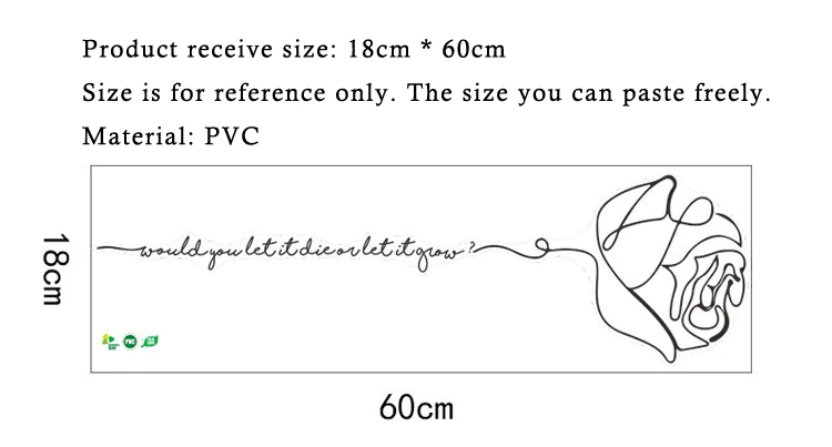 Environmentally friendly, removable, waterproof and mildew proof wall stickers. Double-sided visual patterns. No marks will be left on your wall after removal. Can be applied to any smooth and clean surfaces such as walls, doors, windows, closet, etc. Decorate your home, make it more romantic. (Try not to re-stick again and again and NOT suitable for dirty or rough surface). 