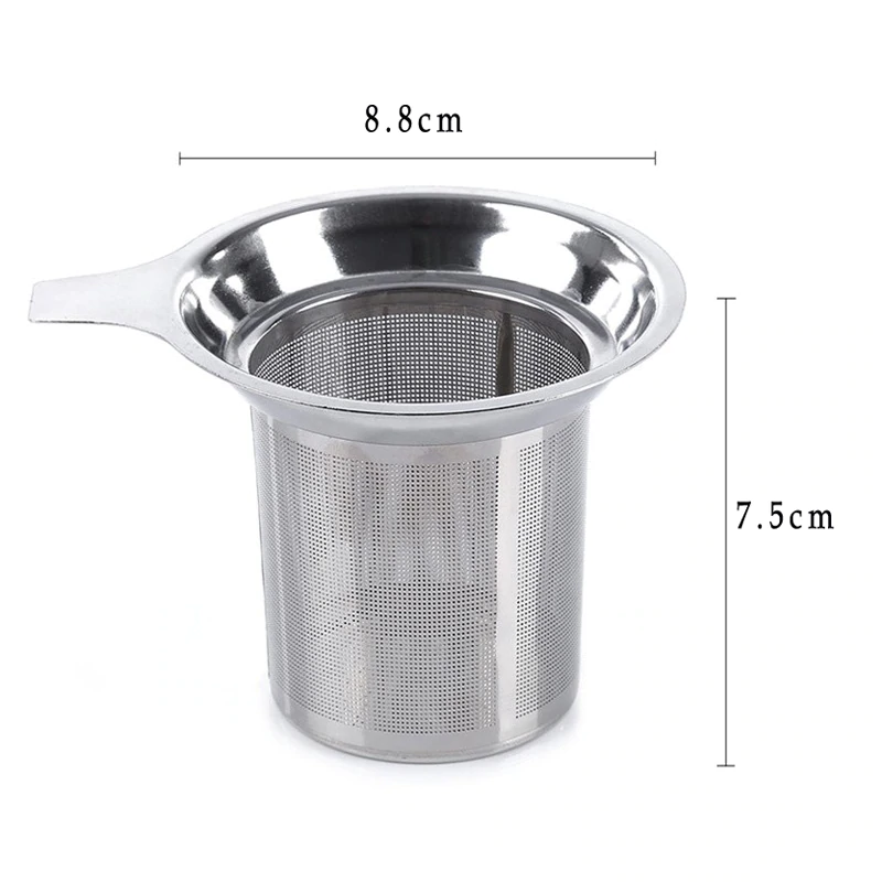 Fine Mesh Stainless Steel Tea Infuser Large Capacity Herbal Tea Filter Loose Leaf Tea Steeper Tea Leaves Strainer Teaware Accessories Herbal Diffuser