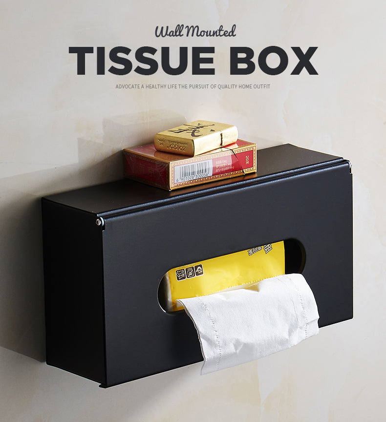 Gold Toilet Paper Holder Box Wall Mounted Gold Black Silver Napkin Dispenser Stainless Steel Tissue Box For Bathroom Or Kitchen
