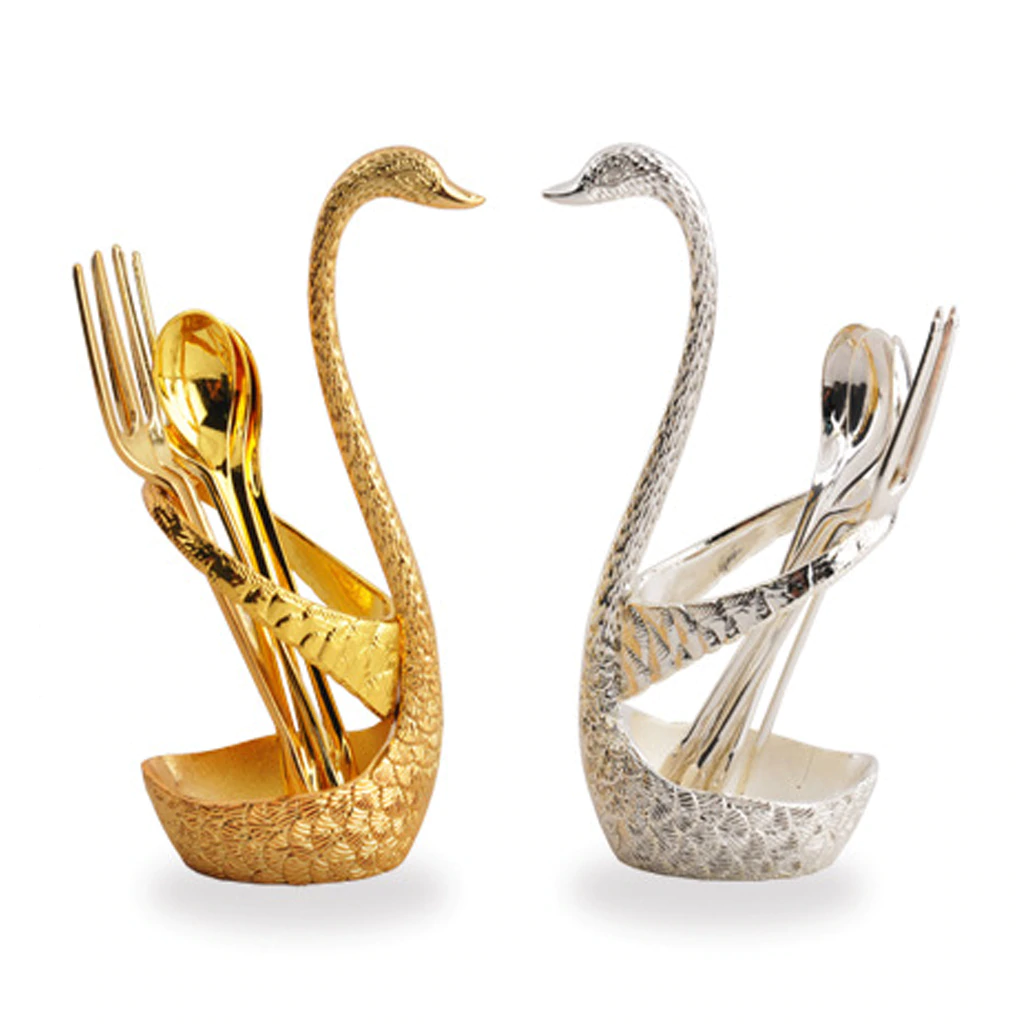 <img src="https://cdn.shopify.com/s/files/1/0270/7796/7917/files/Golden_Swan_Salad_Serving_Set_Gold_Silver_Or_Bronze_Swan_Base_Holder_With_7_Pcs_Set_Stainless_Steel_Salad_Forks_Coffee_11.png?v=1575839218" alt="Golden Swan Salad Serving Set Gold Silver Or Bronze Swan Base Holder With 7 Pcs Set Stainless Steel Salad Forks Coffee Dessert Spoons">