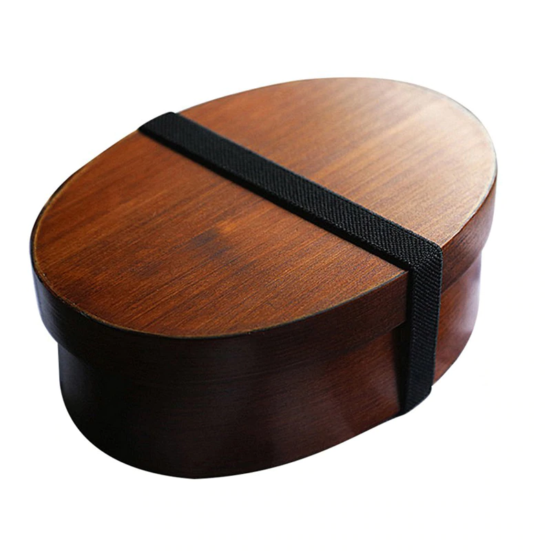 Japanese Style Wooden Lunch Box For Packed Lunch Picnic Travel Food Partitioned Container For Small Fruit Sushi Food Box Japanese Style Tableware