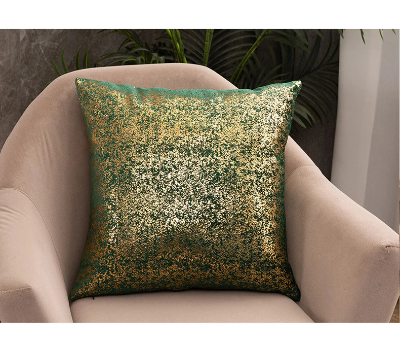 Luxury Fashion Golden Velvet Cushion Cases 45x45cm For Living Room Sofa Covers For Settee Cushions Case Glam Home Interior Decor