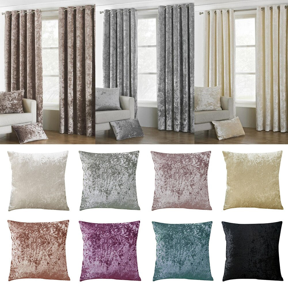 Luxury Fashion Crushed Velvet Cushion Cases 45x45cm For Living Room Sofa Covers For Settee Cushions Case Glam Home Interior Decor