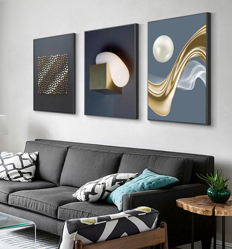 Modern Luxury Scandinavian Aesthetics 3d Minimalist Abstract Wall Art Fine Art Canvas Prints Architectural Pictures For Nordic Living Room Home Office Decor