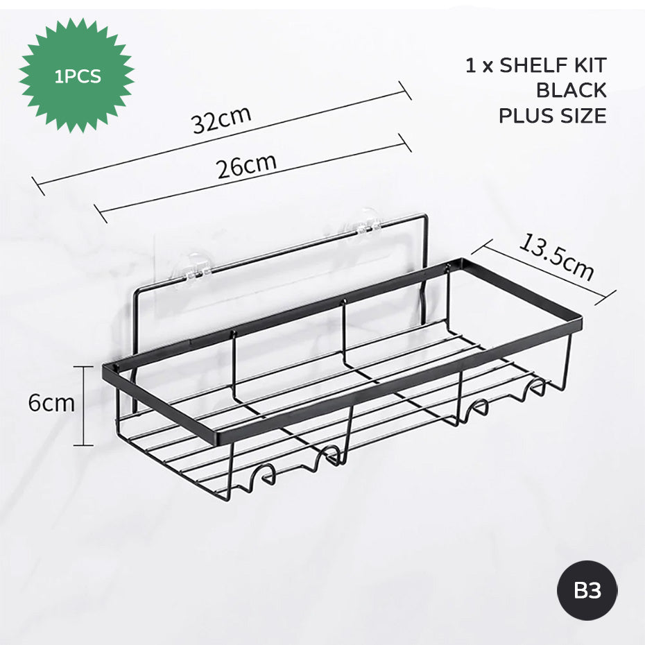 Minimalist Metal Wire Rack Bathroom Shelf For Shampoo Cosmetics Metal Shelving Corner Shelf For Bath Room Washroom Shower Room Kitchen Shelving