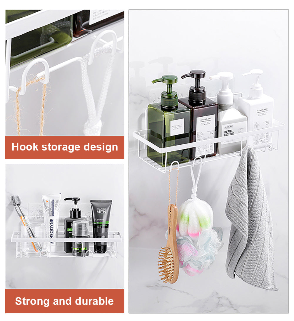 Minimalist Metal Wire Rack Bathroom Shelf For Shampoo Cosmetics Metal Shelving Corner Shelf For Bath Room Washroom Shower Room Kitchen Shelving