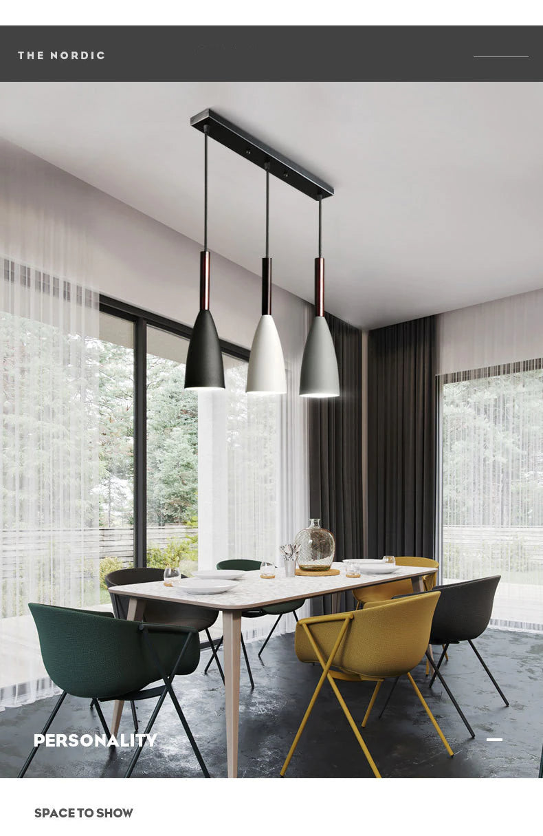 Minimalist Scandinavian Pendant Light Modern LED Hanging Lamps Chandelier Lighting For Dining Room Living Room Designer Kitchen Contemporary Home Lighting