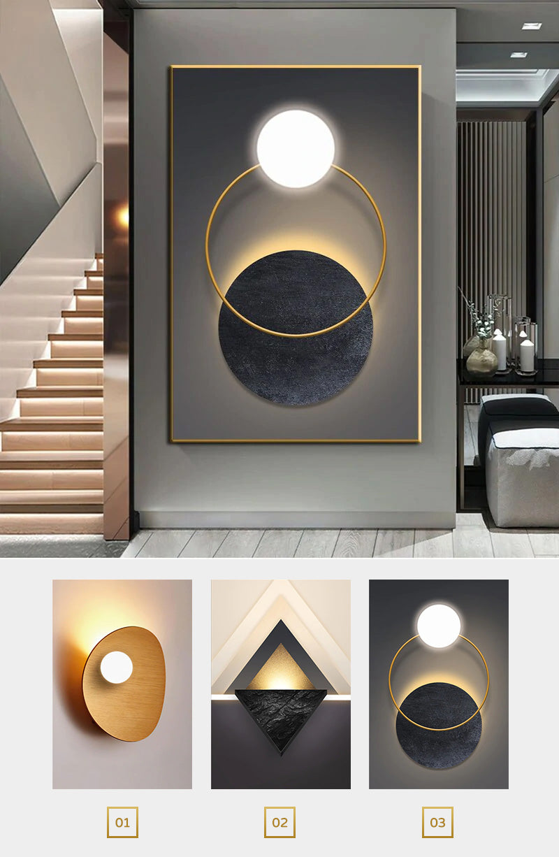 Modern Abstract Architectural Wall Art Fine Art Canvas Prints 3d Visual Lighting Design Pictures For Living Room Luxury Apartment Home Office Art Decor