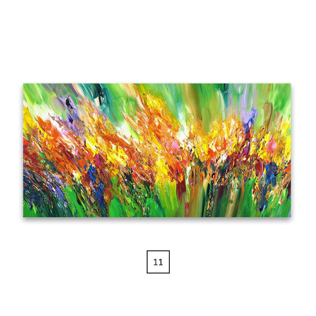 Modern Abstract Floral Color Splash Wall Art Fine Art Canvas Prints Colorful Pictures For Contemporary Living Room Bedroom Hotel Room Home Office Interior Decor