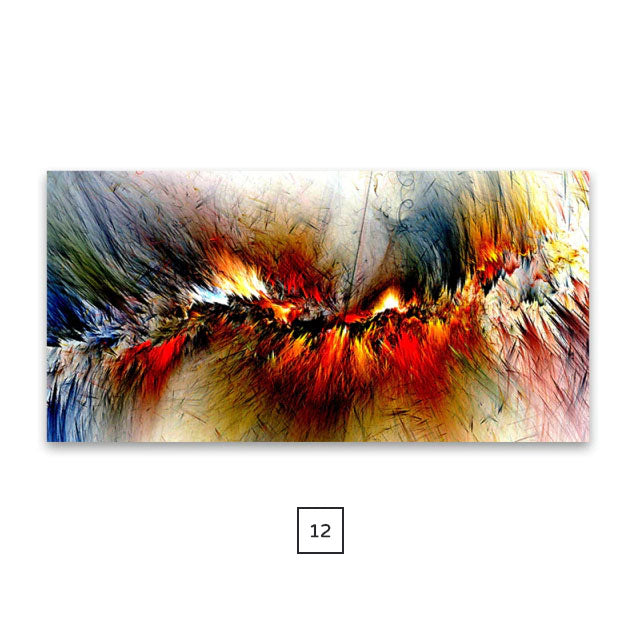 Modern Abstract Floral Color Splash Wall Art Fine Art Canvas Prints Colorful Pictures For Contemporary Living Room Bedroom Hotel Room Home Office Interior Decor