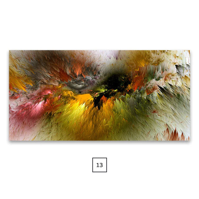 Modern Abstract Floral Color Splash Wall Art Fine Art Canvas Prints Colorful Pictures For Contemporary Living Room Bedroom Hotel Room Home Office Interior Decor