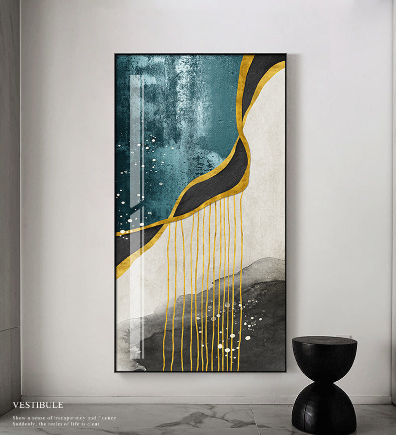 Modern Abstract Landscapes Wall Art Tall Rectangle Format Fine Art Canvas Prints Contemporary Nordic Style Luxury Art Decor For Modern Home Interiors