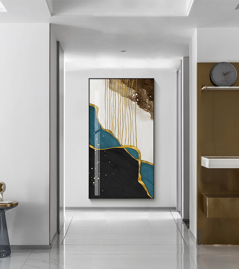 Modern Abstract Landscapes Wall Art Tall Rectangle Format Fine Art Canvas Prints Contemporary Nordic Style Luxury Art Decor For Modern Home Interiors