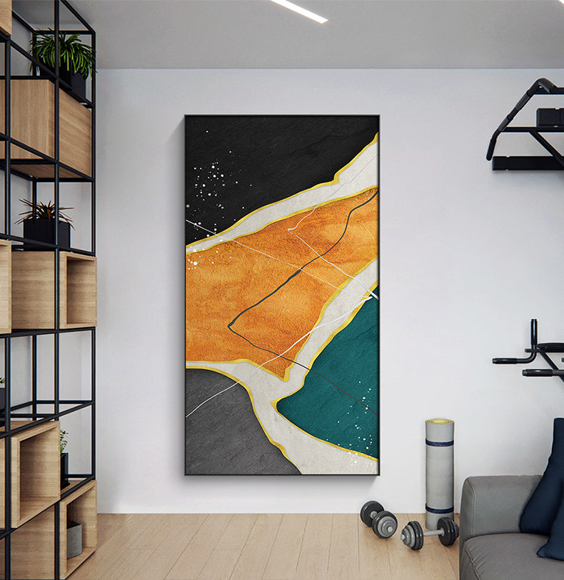 Modern Abstract Landscapes Wall Art Tall Rectangle Format Fine Art Canvas Prints Contemporary Nordic Style Luxury Art Decor For Modern Home Interiors