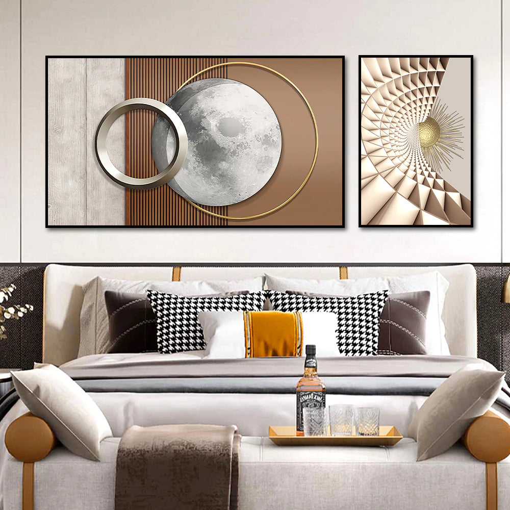 Modern Aesthetics 3d Visual Design Abstract Wall Art Fine Art Canvas Prints Pictures For Luxury Loft Living Room Restaurant Hotel Home Office Decor