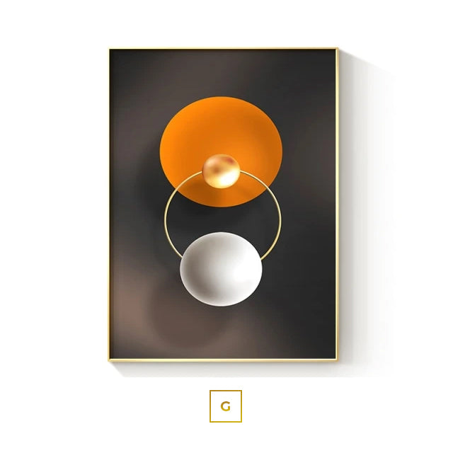 Modern Aesthetics Abstract Architectural Wall Art Fine Art Canvas Prints Brown Orange Beige Pictures For Luxury Loft Living Room Home Office Interior Decor