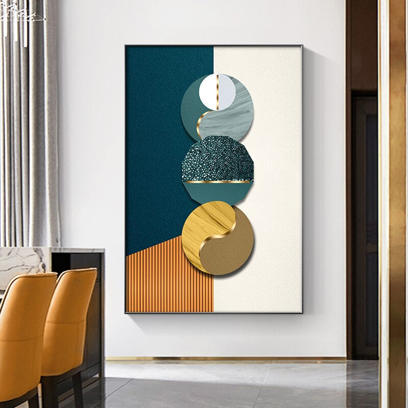 Modern Aesthetics Architectural Abstract Wall Art Fine Art Canvas Prints Geometric Textural Design Pictures For Luxury Loft Living Room Home Office Decor