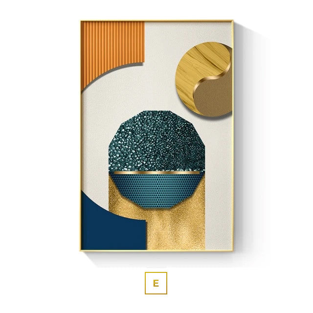 Modern Aesthetics Architectural Abstract Wall Art Fine Art Canvas Prints Geometric Textural Design Pictures For Luxury Loft Living Room Home Office Decor