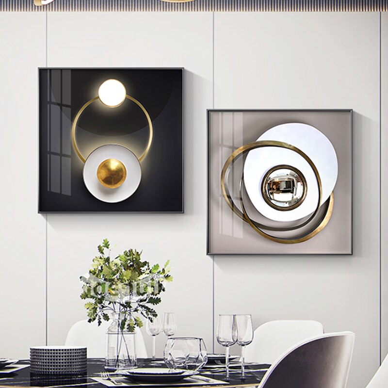 Modern Architectural Abstract Wall Art 3d Lighting Effect Fine Art Canvas Prints Modern Aesthetics Pictures For Luxury Living Room Home Office Interior Art Decor