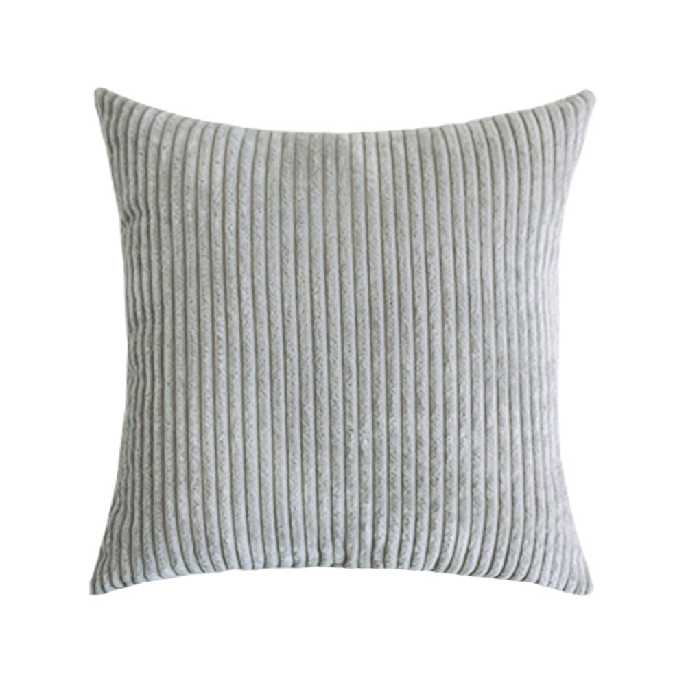 Modern Bright Colors Super-Soft Corduroy Cushion Cover Square Shaped Plain Striped Covers For Sofa Cushion Pillow Cover Four Season Living Room Decor