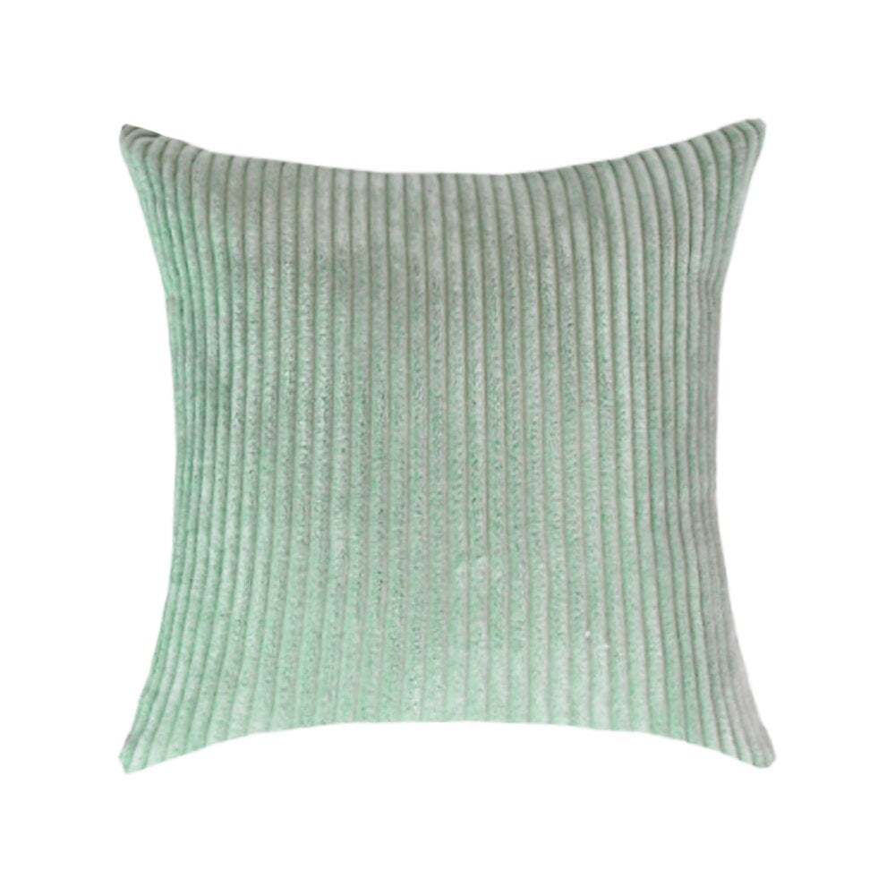 Modern Bright Colors Super-Soft Corduroy Cushion Cover Square Shaped Plain Striped Covers For Sofa Cushion Pillow Cover Four Season Living Room Decor