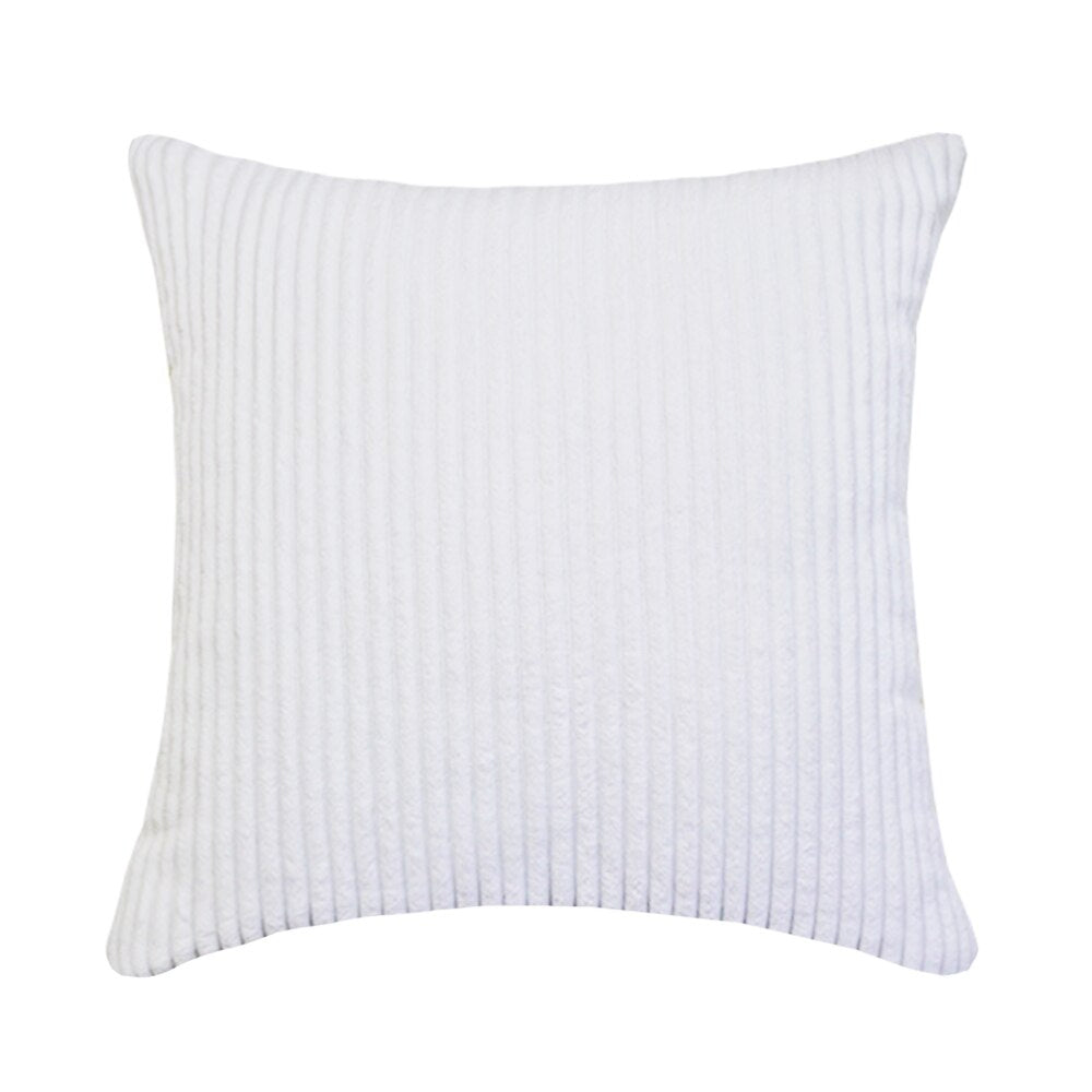 Modern Bright Colors Super-Soft Corduroy Cushion Cover Square Shaped Plain Striped Covers For Sofa Cushion Pillow Cover Four Season Living Room Decor