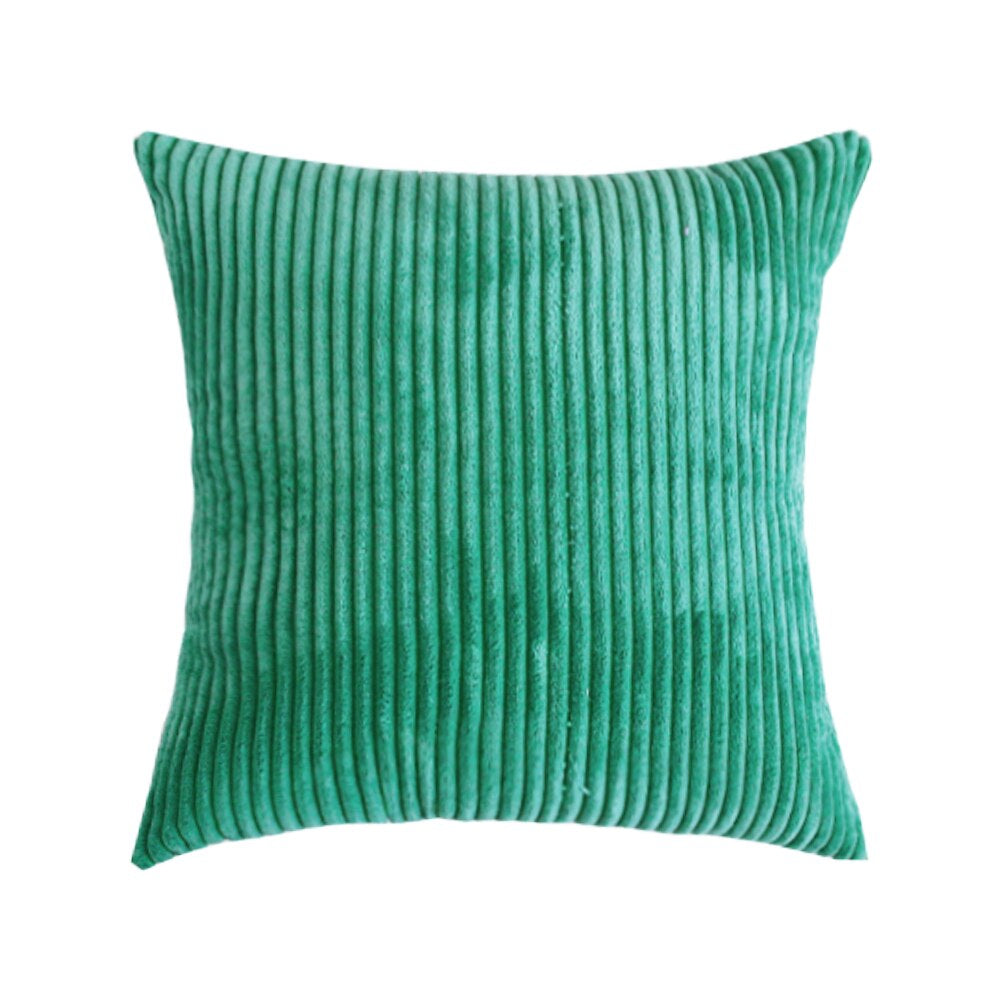 Modern Bright Colors Super-Soft Corduroy Cushion Cover Square Shaped Plain Striped Covers For Sofa Cushion Pillow Cover Four Season Living Room Decor