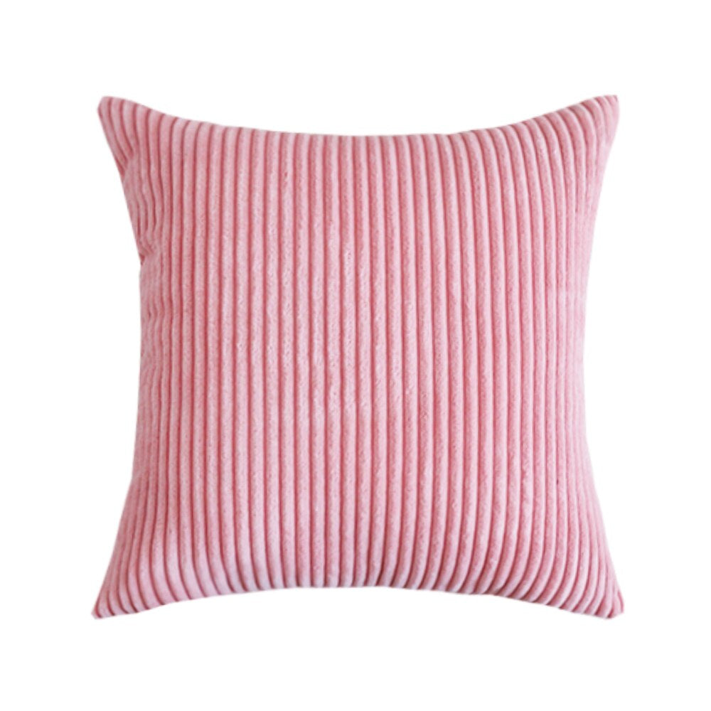 Modern Bright Colors Super-Soft Corduroy Cushion Cover Square Shaped Plain Striped Covers For Sofa Cushion Pillow Cover Four Season Living Room Decor