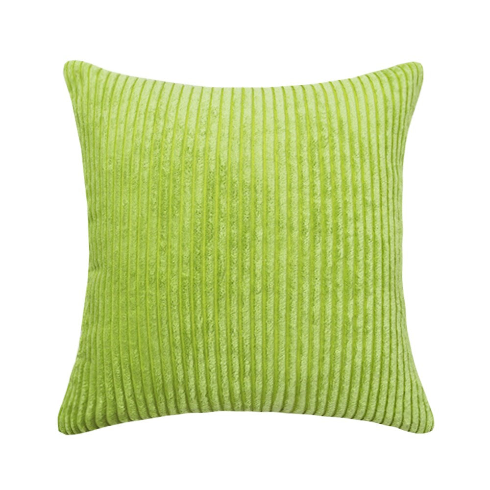 Modern Bright Colors Super-Soft Corduroy Cushion Cover Square Shaped Plain Striped Covers For Sofa Cushion Pillow Cover Four Season Living Room Decor