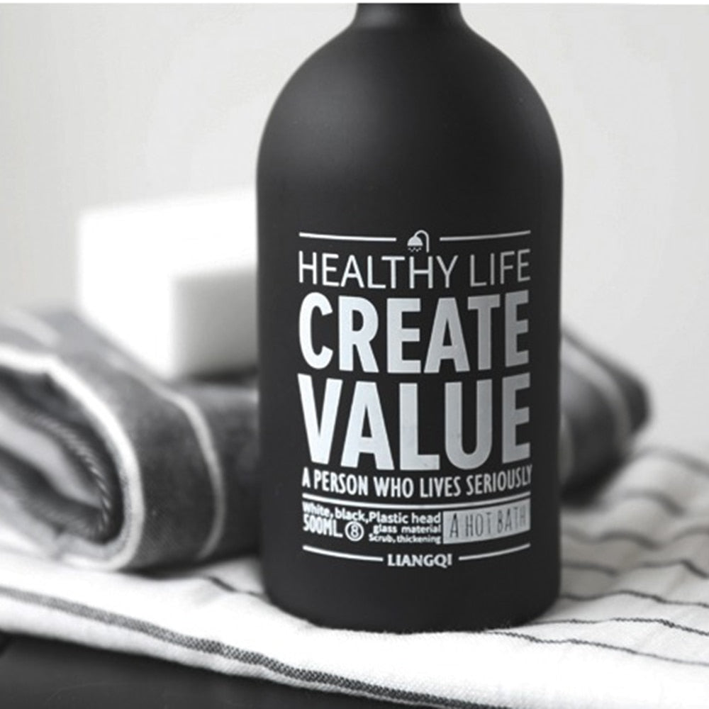 Modern Chic Designer Soap Pump Dispensing Bottles For Hand Sanitizer Body Lotion Shampoo Conditioner Cosmetics Storage Essential Washroom Accessories