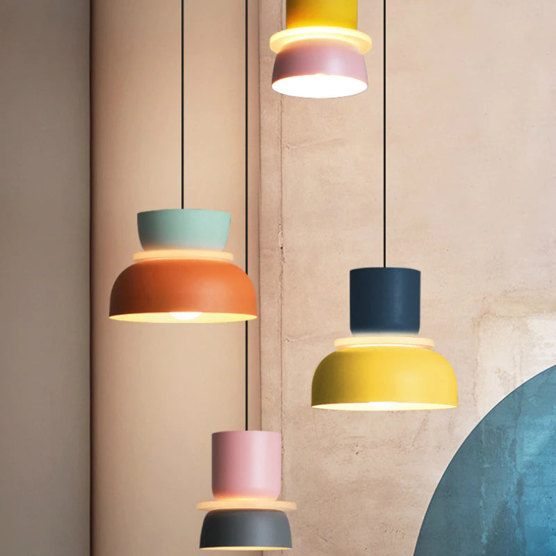 Modern Colorful LED Pendant Lights Minimalist Stylish Scandinavian Lighting For Living Room Dining Room Bedroom Lights For Kitchen Home Office Interior Decor