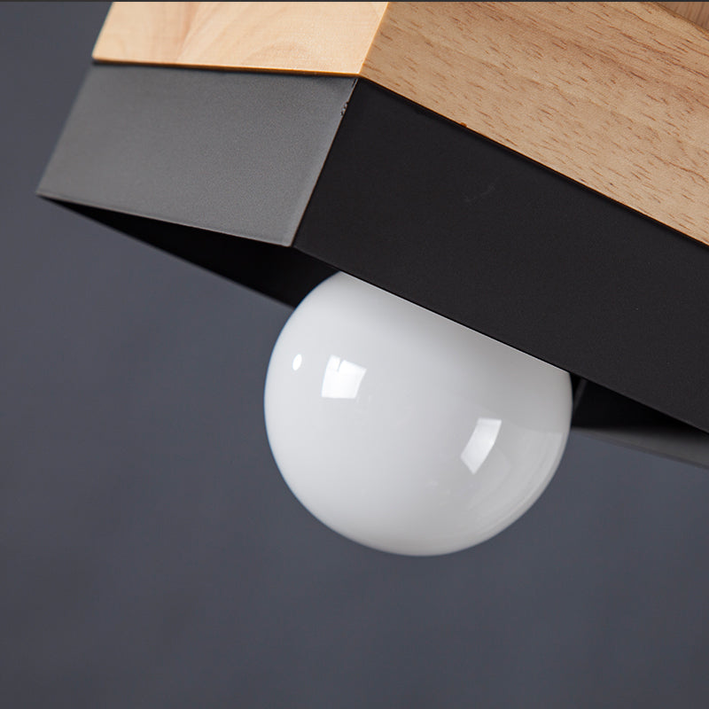 Modern Contemporary Design Pendant Lamps For Kitchen Diner Cafe Restaurant Bedroom Or Study Hanging Lights Wood & Metal Round or Square Design