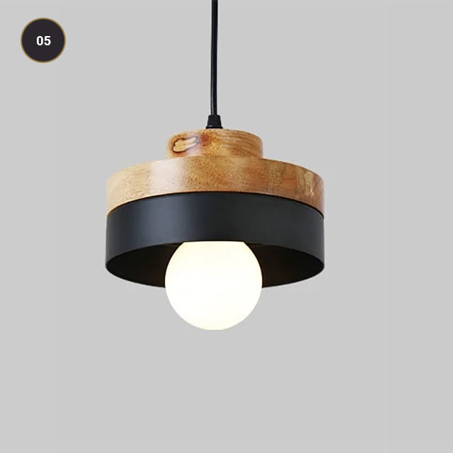 Modern Design Pendant Lamps For Kitchen Diner Cafe Restaurant Bedroom Or Study Contemporary Nordic Hanging Lights Wood & Metal Round or Square