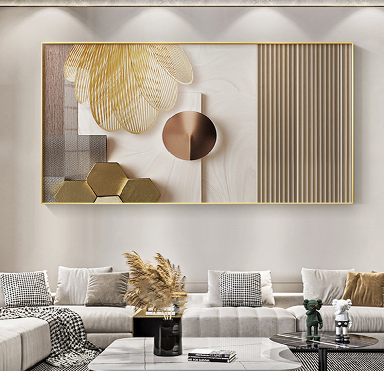Modern Golden Brown Beige Textural Abstract Wall Art Fine Art Canvas Prints Pictures For Contemporary Apartment Living Room Luxury Home Office Interior Decor
