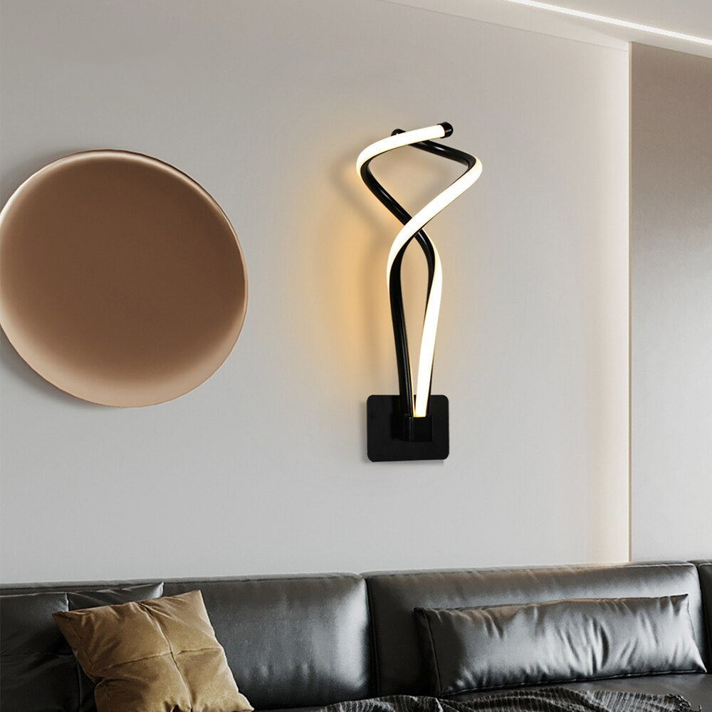 Modern LED Lighting Fixture Vertical Flowing Strip Light Wall Lighting For Luxury Living Room Dining Room Lighting Sconce For Contemporary Interiors