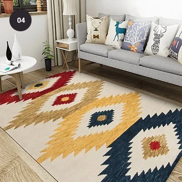 Modern Nordic Rug Colorful Vintage Geometric Design Area Mat For Living Room Dining Room Bedroom Carpet Sofa Rug Coffee Table Floor Mat Rectangle 10 Sizes