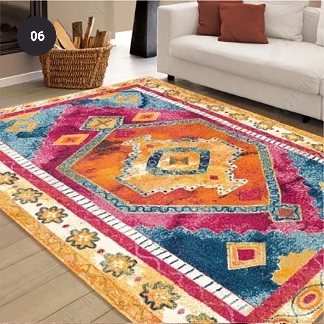 Modern Nordic Rug Colorful Vintage Geometric Design Area Mat For Living Room Dining Room Bedroom Carpet Sofa Rug Coffee Table Floor Mat Rectangle 10 Sizes