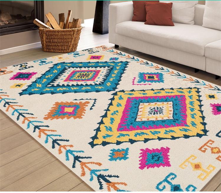 Modern Nordic Rug Colorful Vintage Geometric Design Area Mat For Living Room Dining Room Bedroom Carpet Sofa Rug Coffee  (3)