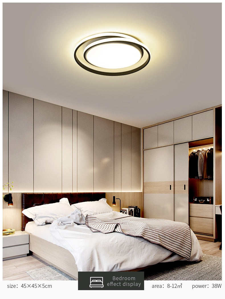 Modern Rounded Design LED Ceiling Light Chandelier For Living Room Dining Room Bedroom Lighting Avante-Garde Styling Contemporary Home Interior Lighting Solution