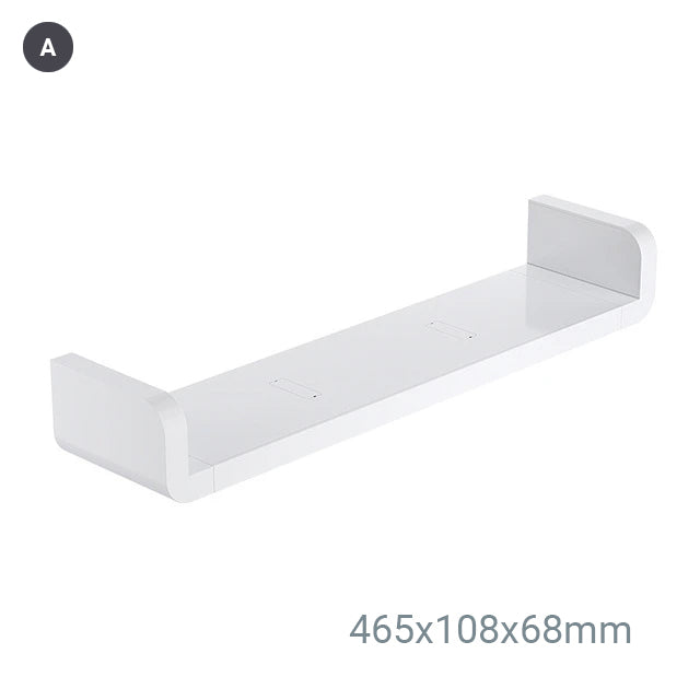 Modern White Bathroom Storage Shelves Cosmetics Holders Shower Rack Kitchen Shelves Bathroom Shower Waterproof Plastic Shelf