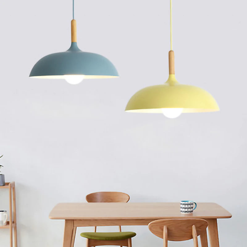 Modern Colors Nordic LED Pendant Lamps Colorful Hanging E27 Ceiling Lamps For Living Room Pastel Colored Contemporary Designer Lighting For Bright Modern Home Decor