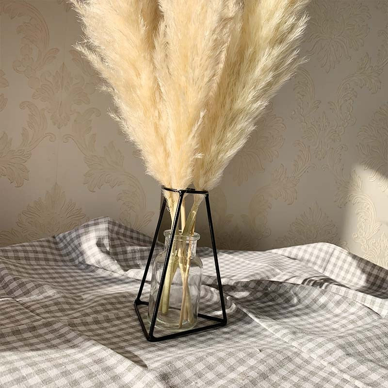 Natural Beige Dried Pampas Grass Decor Floral Bouquet Decorative Plants For Boho Style Living Room Bedroom Dining Room Table Bohemian Home Decor