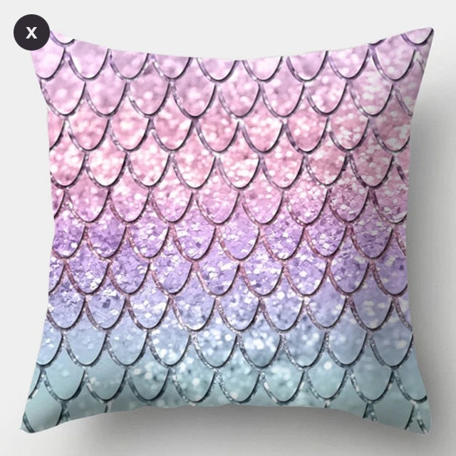 Nordic Style Marble Print Cushion Cases Colorful Pink Agate Thai Dye Geometric Cushion Covers For Modern Living Room Glam Home Decor