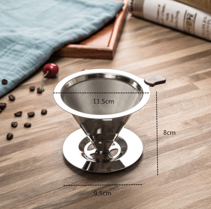 Reusable Stainless Steel Brew Drip Coffee Filters For Manual Filtering Of Coffee Bean Powder Reusable Washable Long Life Espresso Coffee Filter 2 Sizes