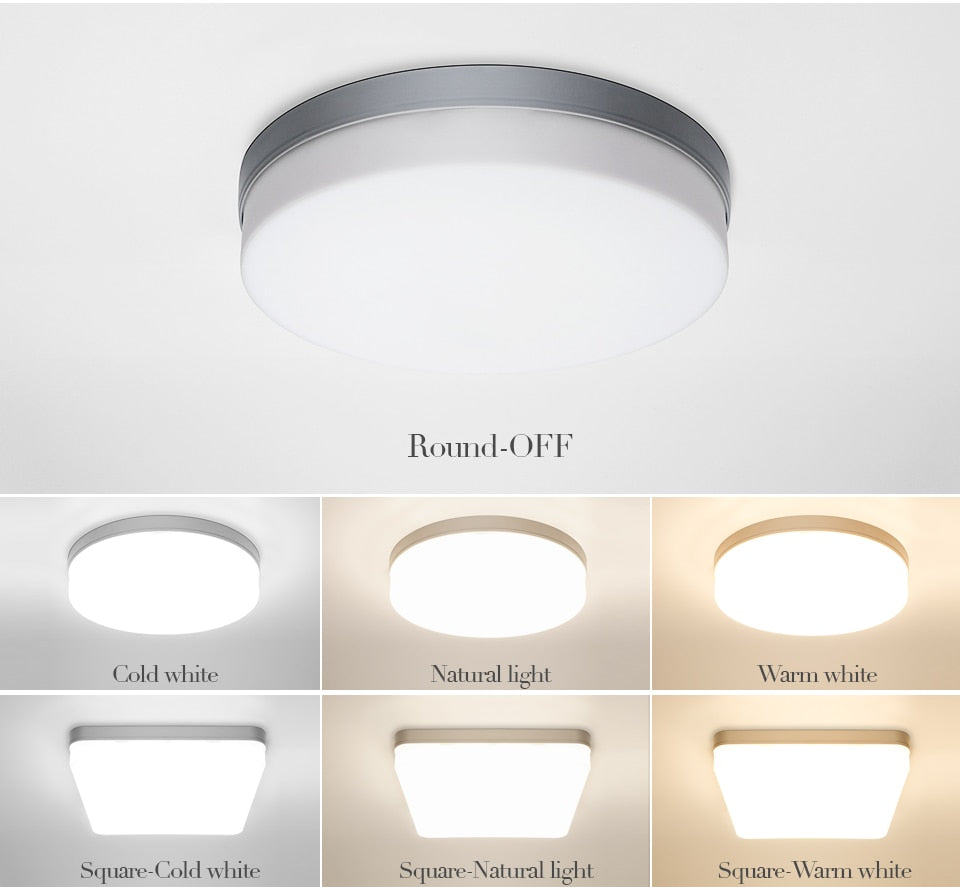 Round White LED Ceiling Light Minimalist UFO Style Energy Saving Modern Bright Home Interior Lighting Solution For Living Room Dining Room Study Room Lights