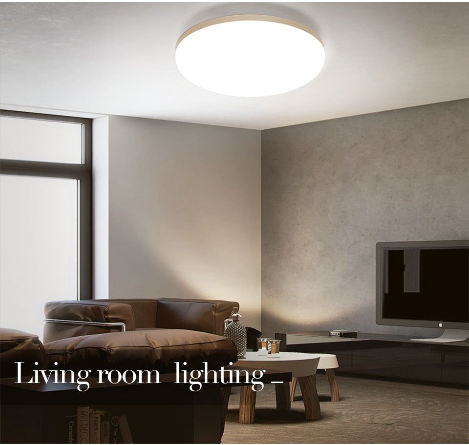 Round White LED Ceiling Light Minimalist UFO Style Energy Saving Modern Bright Home Interior Lighting Solution For Living Room Dining Room Study Room Lights