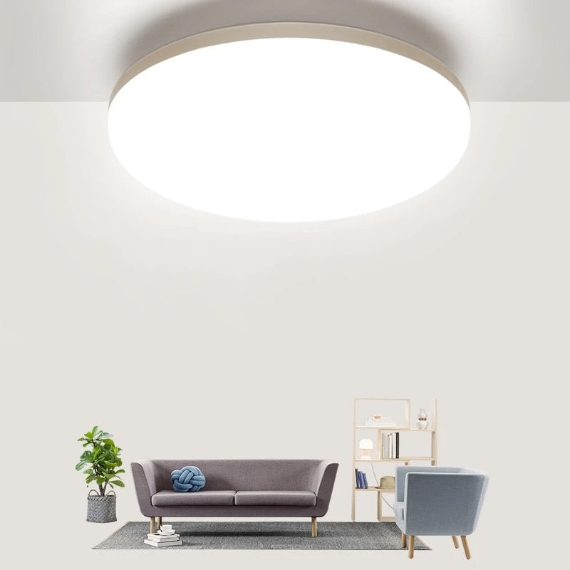 Round White LED Ceiling Light Minimalist UFO Style Energy Saving Modern Bright Home Interior Lighting Solution For Living Room Dining Room Study Room Lights