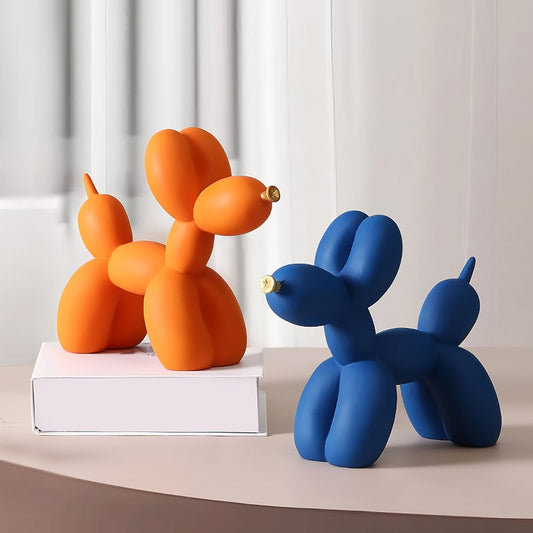 Balloon Dog Sculpture Figurines for Modern Apartment Interior Design Resin Doggy Ornament For Coffee Table Desktop Decoration